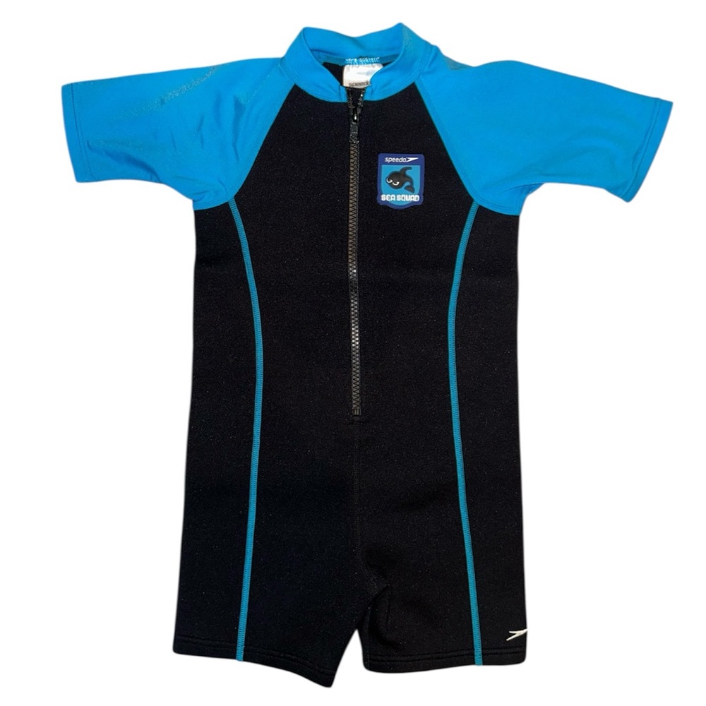 Speedo Kids Rashguard - Black and Blue